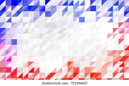 Light Blue, Green vector of small triangles on white background. Illustration of abstract texture of triangles. Pattern design for banner, poster, cover.