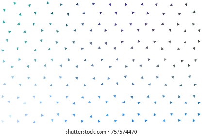 Light Blue, Green vector of small triangles on white background. Illustration of abstract texture of triangles. Pattern design for banner, poster, cover.