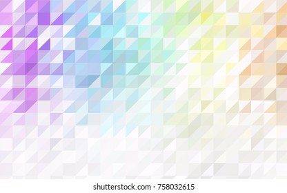 Light Blue, Green vector of small triangles on white background. Illustration of abstract texture of triangles. Pattern design for banner, poster, cover.