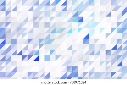 Light Blue, Green vector of small triangles on white background. Illustration of abstract texture of triangles. Pattern design for banner, poster, cover.