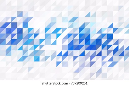 Light Blue, Green vector of small triangles on white background. Illustration of abstract texture of triangles. Pattern design for banner, poster, cover.