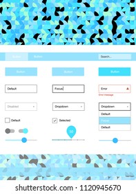 Light Blue, Green vector style guide with circles. Colorful Style guide with circles on abstract background. This template you can use for landing pages.