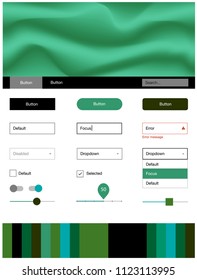 Light Blue, Green vector style guide with bent lines. Elegant bright illustration with gradient  in memphis style. Beautiful layout for websites, landing pages.
