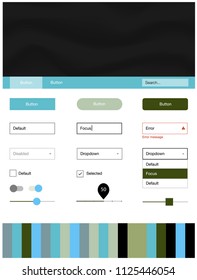 Light Blue, Green vector style guide with bent lines. Elegant bright illustration with gradient  in memphis style. Beautiful layout for websites, landing pages.