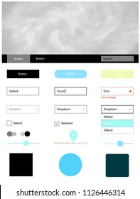 Light Blue, Green vector style guide with sky stars. Colorful Style guide with stars on abstract background. This sample is for your website.