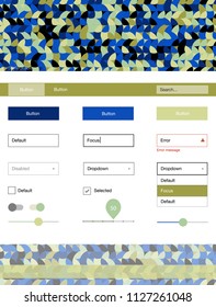 Light Blue, Green vector style guide with circles. Modern Style guide with colorful gradient circles in its header. This sample is for your website.