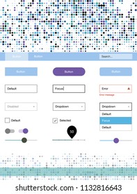 Light Blue, Green vector style guide with circles. Modern Style guide with colorful gradient circles in its header. This sample is for your website.
