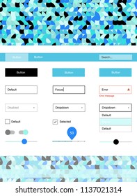 Light Blue, Green vector style guide with circles. Modern Style guide with colorful gradient circles in its header. This template you can use for landing pages.