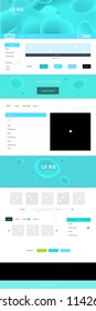 Light Blue, Green vector style guide with bent lines. Shining curly illustration in marble style with gradient. This template you can use for websites.