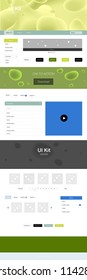 Light Blue, Green vector style guide with bent lines. Modern gradient abstract illustration with bandy lines. Modern template for your landing page.
