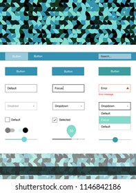 Light Blue, Green vector style guide with circles. Decorative ui kit design in abstract style with colorful dots. This sample is for your website.