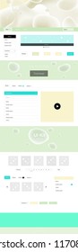 Light Blue, Green vector style guide with bent lines. Colorful illustration in abstract memphis style with gradient. Beautiful layout for websites, landing pages.