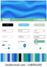 Light Blue, Green vector style guide with bent lines. Colorful abstract illustration with gradient lines. Modern template for your landing page.