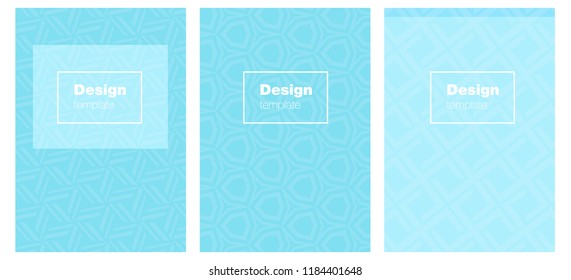 Light Blue, Green vector style guide for notepads. Beautiful colorful sample in abstract style. Design for cover of books, notepads.