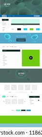 Light Blue, Green vector style guide with bent lines. Modern gradient abstract illustration with bandy lines. Simple colorful design for websites.