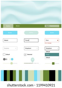 Light Blue, Green vector style guide with bent lines. Colorful illustration in abstract memphis style with gradient. This sample is for your website.