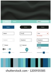 Light Blue, Green vector style guide with bent lines. Colorful illustration in abstract memphis style with gradient. This sample is for your landing page.