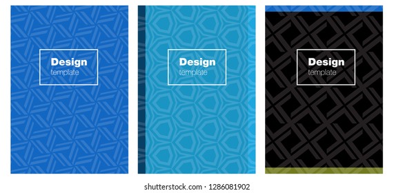 Light Blue, Green vector style guide for notepads. Beautiful colorful sample in abstract style. Design for cover of books, notepads.