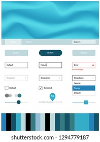 Light Blue, Green vector style guide with bent lines. Modern gradient abstract illustration with bandy lines. This template you can use for websites.