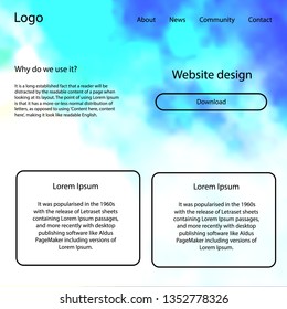 Light Blue, Green vector style guide with sky stars. Modern Style guide with colorful gradient sky in its header. This sample is for your website.