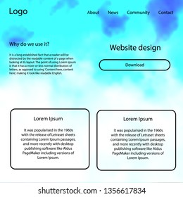 Light Blue, Green vector style guide with sky stars. Decorative ui kit design in abstract style with colorful sky. Beautiful layout for websites, landing pages.