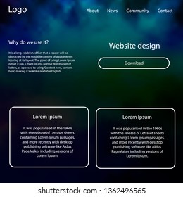 Light Blue, Green vector style guide with sky stars. Decorative ui kit design in abstract style with colorful sky. This sample is for your website.