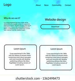 Light Blue, Green vector style guide with sky stars. Modern Style guide with colorful gradient sky in its header. This sample is for your website.