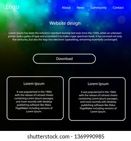 Light Blue, Green vector style guide with sky stars. Modern Style guide with colorful gradient sky in its header. This sample is for your landing page.