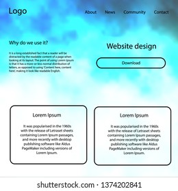 Light Blue, Green vector style guide with sky stars. Decorative ui kit design in abstract style with colorful sky. Simple colorful design for websites.