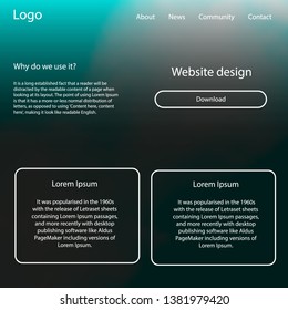 Light Blue, Green vector style guide with sky stars. Decorative ui kit design in abstract style with colorful sky. This template you can use for websites.
