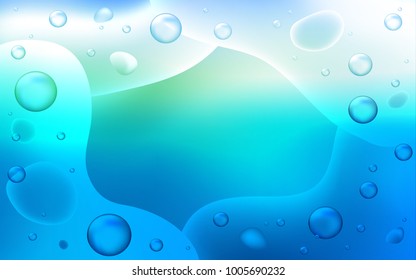 Light Blue, Green vector template with bubble shapes. Colorful illustration in abstract memphis style with gradient. Brand-new design for your ads, poster, banner.