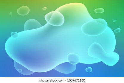Light Blue, Green vector template with liquid shapes. Colorful illustration in abstract memphis style with gradient. Pattern for your business design.