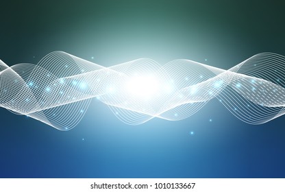Light Blue, Green vector template with carnival confetti. Confetti on blurred abstract background with colorful gradient. The template can be used as a background for postcards.