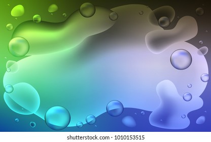 Light Blue, Green vector template with abstract circles. An elegant bright illustration with gradient. Textured wave pattern for backgrounds.