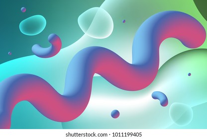 Light Blue, Green vector template with bubble shapes.