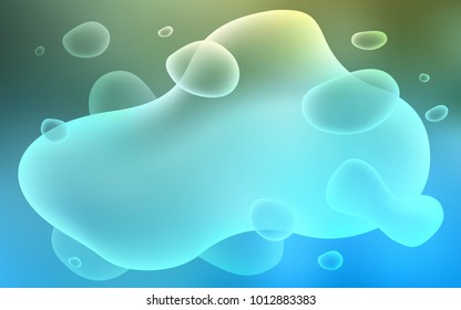Light Blue, Green vector template with lava shapes. Geometric illustration in memphis style with gradient.  Memphis design for your web site.
