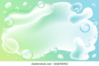 Light Blue, Green vector template with bent ribbons. Creative illustration in halftone memphis style with gradient. New composition for your brand book.
