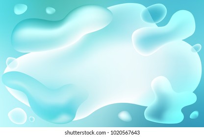 Light Blue, Green vector template with lava shapes. Modern gradient abstract illustration with bandy lines. New composition for your brand book.