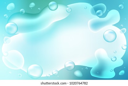 Light Blue, Green vector template with abstract circles. Colorful illustration in abstract memphis style with gradient. A completely new template for your business design.
