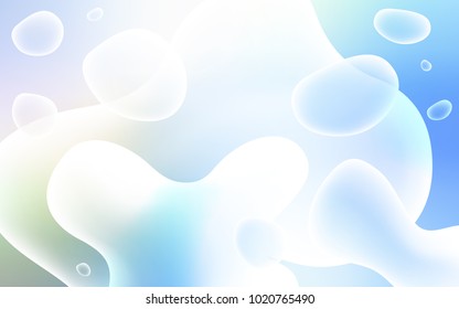 Light Blue, Green vector template with abstract circles. A sample with blurred bubble shapes. New composition for your brand book.
