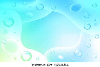 Light Blue, Green vector template with liquid shapes. Shining crooked illustration in memphis style. Memphis design for your web site.