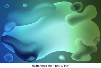 Light Blue, Green vector template with bubble shapes. A sample with blurred bubble shapes. New composition for your brand book.