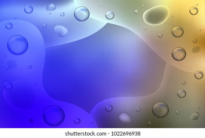 Light Blue, Green vector template with bubble shapes. Creative geometric illustration in memphis style with gradient. A completely new memphis design for your business.