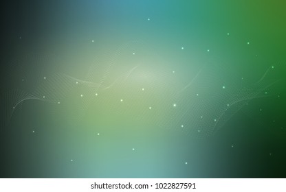 Light Blue, Green vector template with circles. Blurred bubbles on abstract background with colorful gradient. Completely new template for your brand book.