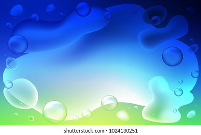 Light Blue, Green vector template with abstract circles. Brand-new colored illustration in memphis style with gradient. The best blurred design for your business.