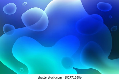 Light Blue, Green vector template with bubble shapes. A vague circumflex abstract illustration with gradient. Brand-new design for your ads, poster, banner.