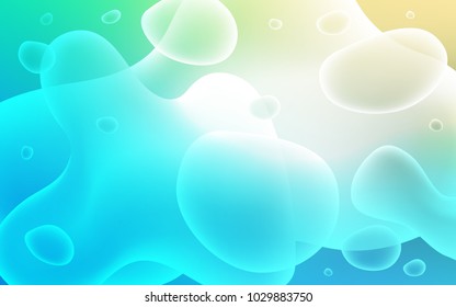 Light Blue, Green vector template with lines, ovals. Creative illustration in halftone memphis style with gradient. Pattern for your business design.
