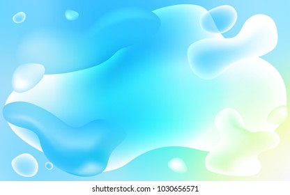 Light Blue, Green vector template with lines, ovals. Geometric illustration in memphis style with gradient.  Pattern for your business design.