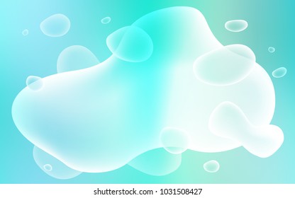 Light Blue, Green vector template with bubble shapes. A completely new color illustration in memphis style. A completely new memphis design for your business.