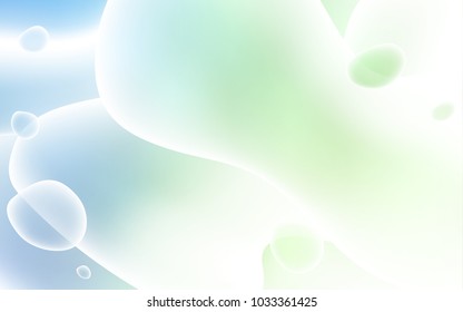 Light Blue, Green vector template with lava shapes. A completely new color illustration in memphis style. Textured wave pattern for backgrounds.